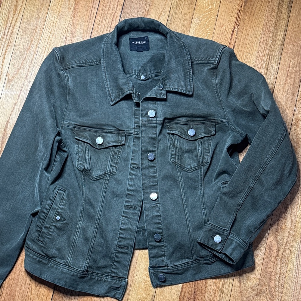 Liverpool Jacket Olive Green Jean Jacket Women’s L